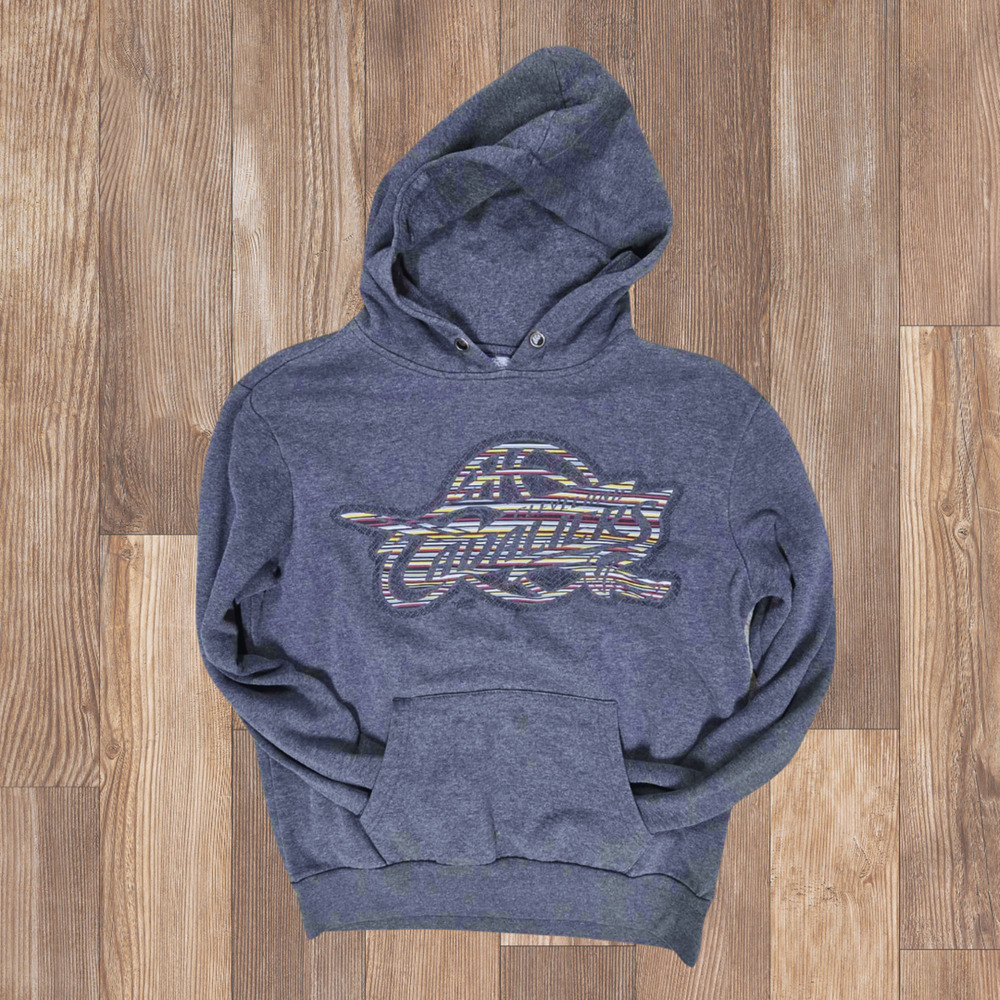 Men's LG Cleveland Cavaliers Basketball Gray Pullover Hoodie Sweatshirt